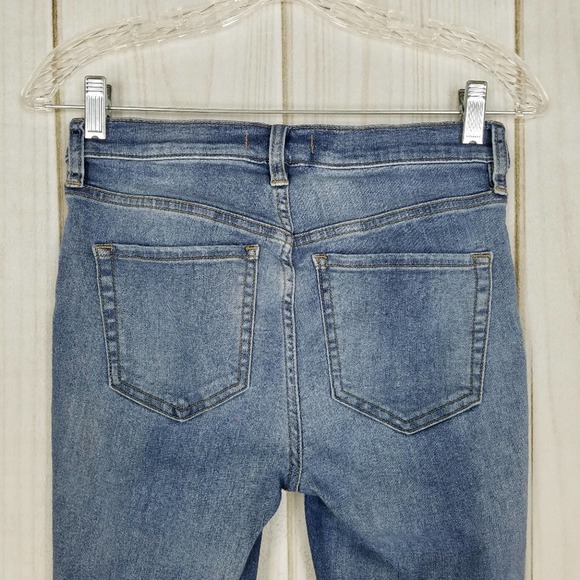 Free People Raw Fringe Hem Skinny Jeans Size 27 - Picture 5 of 10